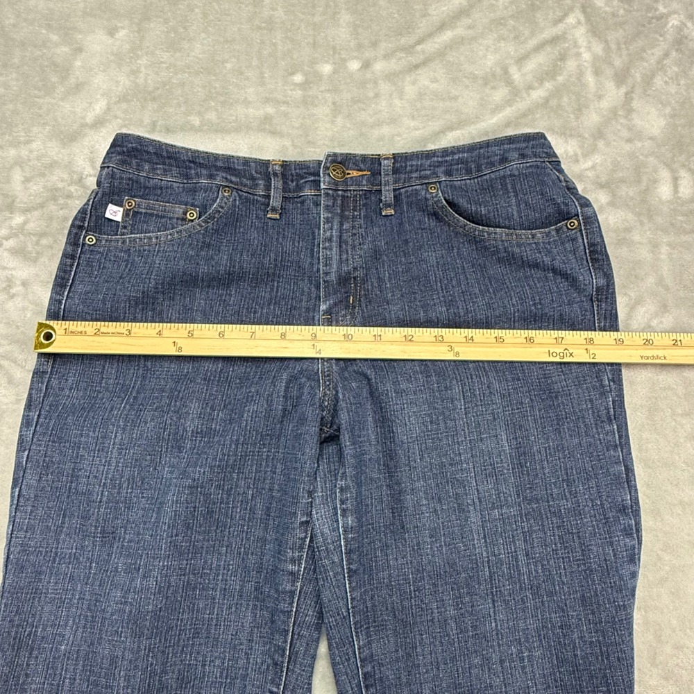 Bobbie Brooks Flare Leg Jeans Womens Size 12 Dark Wash Denim Y2K Style - Picture 9 of 11